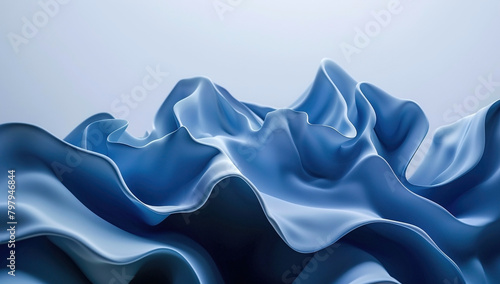 abstract background with blue folds and waves © Olga