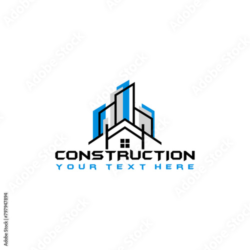 Construction real estate luxury property unique eps new business and home logo for your company
