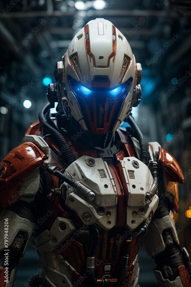 Futuristic robot in a suit Futuristic robot in a suit
