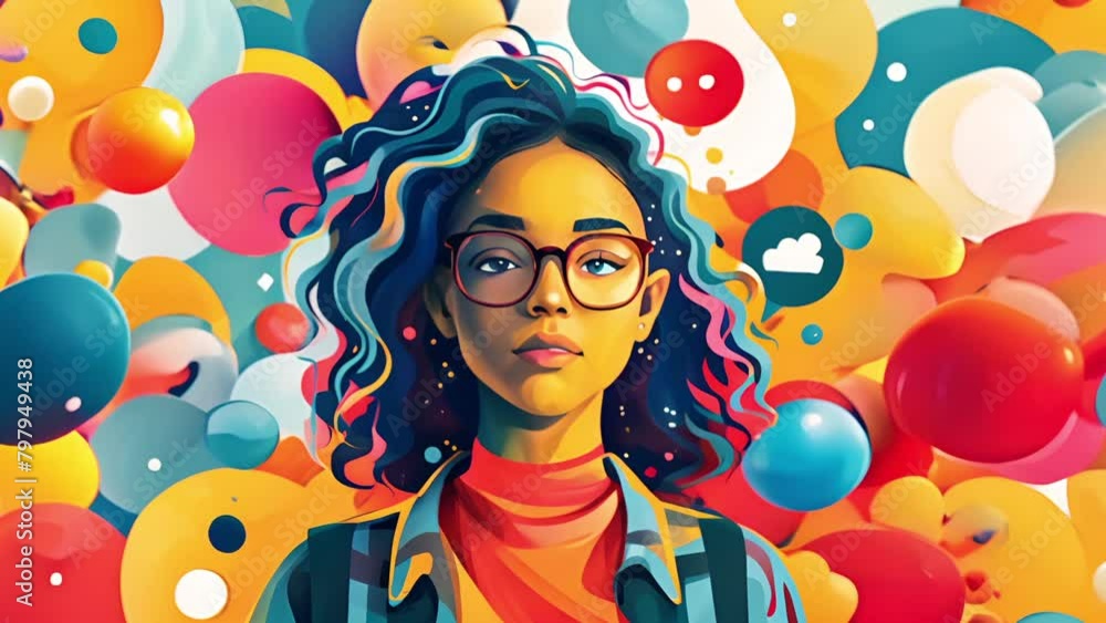 Cool blogger girl cartoon, fashion youth trendy art collage
Cool blogger girl cartoon, fashion youth trendy art collage
