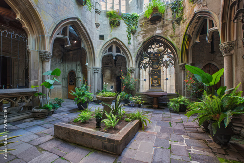 Cathedral's interior courtyard.