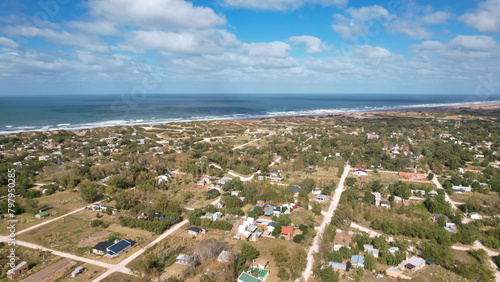 Aerial photo of Reta town, Reta resort, Buenos Aires, Argentina. photo