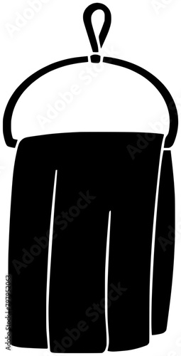 towel illustration bath silhouette bathroom logo clean icon rack outline home hygiene household object dry wall hanger holder hand shape shower cloth interior for vector graphic background