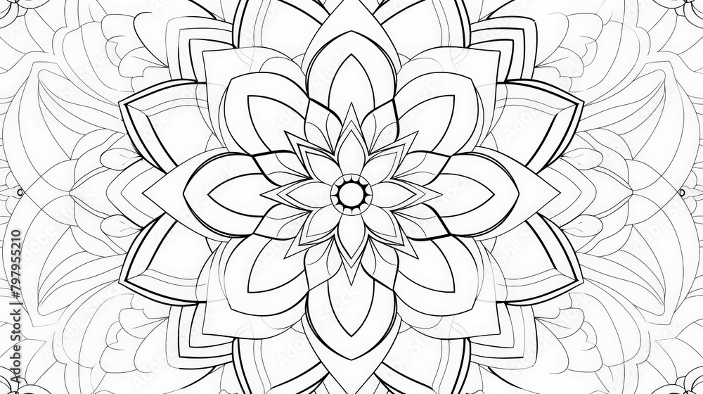 Intricate Flower Coloring Page Intricate Flower Coloring Page