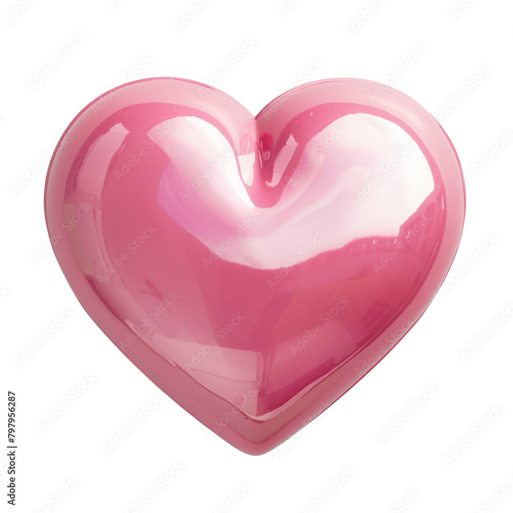 Glossy pink Heart Shape isolate on transparent png. Glossy pink Heart Shape isolate on transparent png.