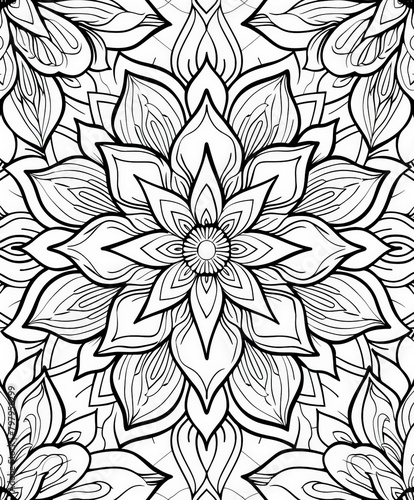 Black and White Flower Pattern