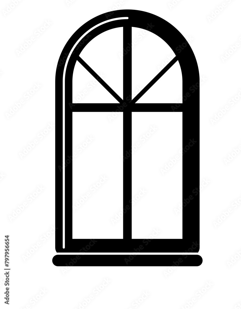 PNG, Gothic window frames line icon set. Symbol in outline flat style isolated on white background. Traditional, french, arch and round window frames. Architecture elements. Vector illustration PNG, Gothic window frames line icon set. Symbol in outline flat style isolated on white background. Traditional, french, arch and round window frames. Architecture elements. Vector illustration