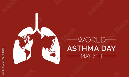 World Asthma Day health awareness vector illustration. Disease prevention vector template for banner, card, background.