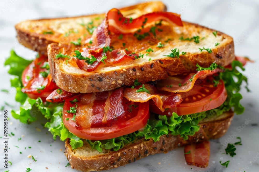 Delicious BLT Sandwich with Toasted Bread Delicious BLT Sandwich with Toasted Bread