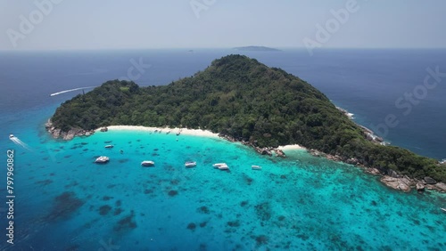 Aerial view of Similan island in Phang Nga, Thailand