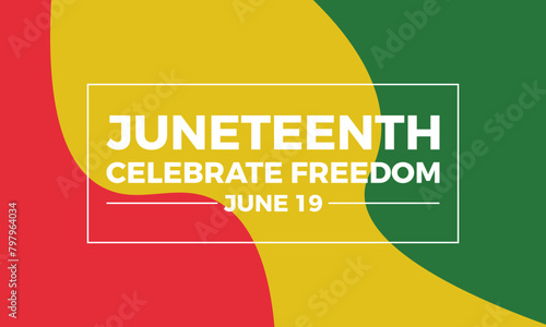 Juneteenth celebration vector illustration. African festival vector template for banner, card, background.