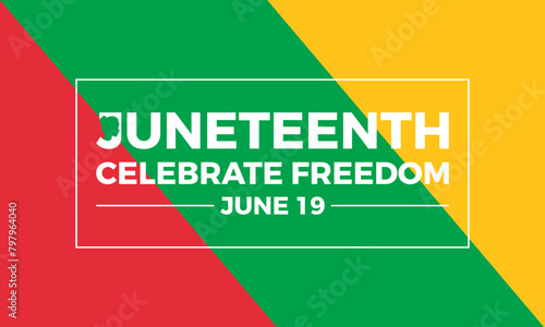 Juneteenth celebration vector illustration. African festival vector template for banner, card, background.