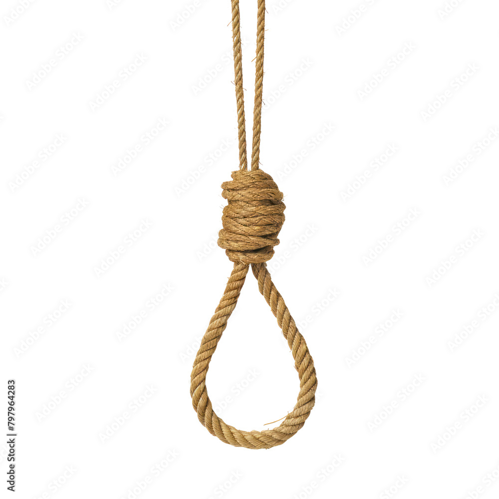 Noose, plain isolate on transparent png.
