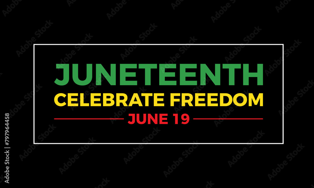 Juneteenth celebration vector illustration. African festival vector template for banner, card, background.