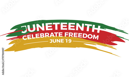 Juneteenth celebration vector illustration. African festival vector template for banner, card, background.