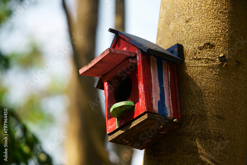 wooden bird house