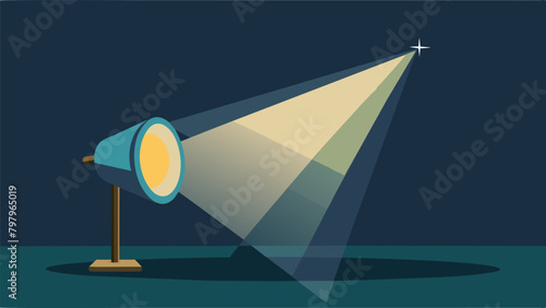 A single spotlight casts a warm glow on a lone speaker captivating a hushed audience in the hidden depths of a speakeasy.. Vector illustration