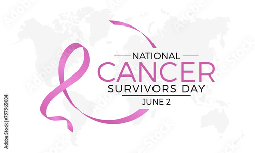 National Cancer Survivors Day health awareness vector illustration. Disease prevention vector template for banner, card, background.