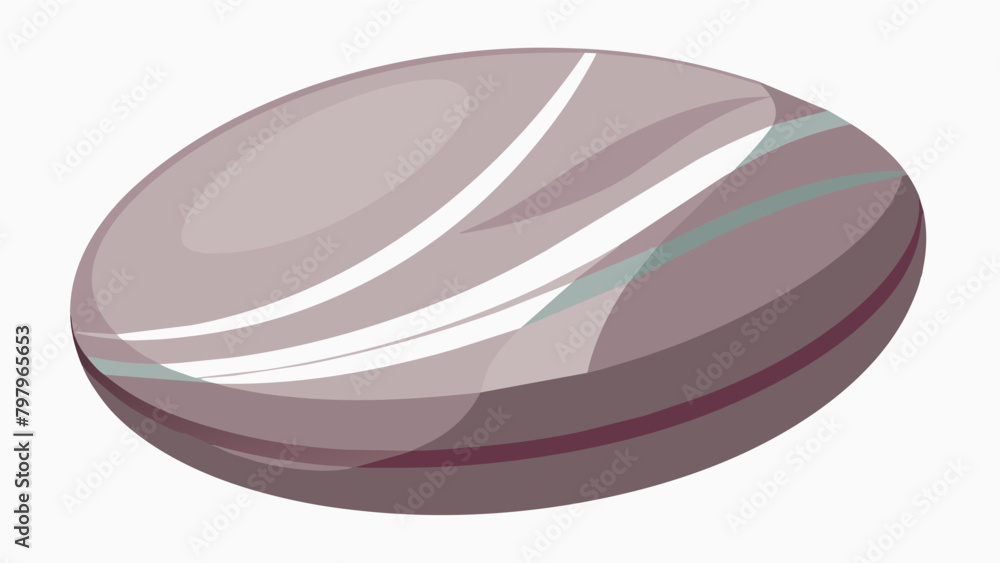 A smooth round worry stone with a thumb groove recommended for rubbing and grounding in times of stress or panic.. Vector illustration A smooth round worry stone with a thumb groove recommended for rubbing and grounding in times of stress or panic.. Vector illustration