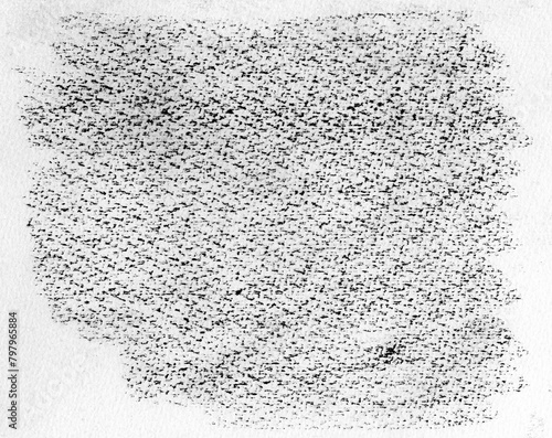 Artistic charcoal texture for drawing on watercolor paper