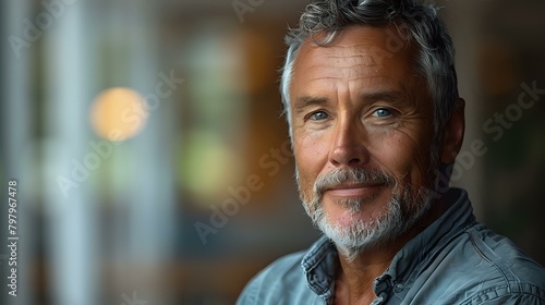 Positive and Reassuring Middle-Aged Person photo