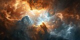 b'Amazing Space Nebula with Stars and Light'