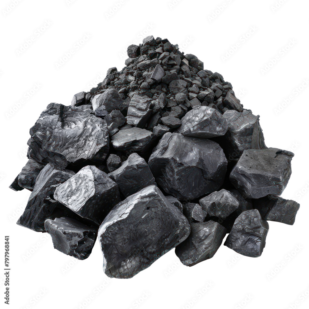 Pile of coal isolate on transparent png. Pile of coal isolate on transparent png.