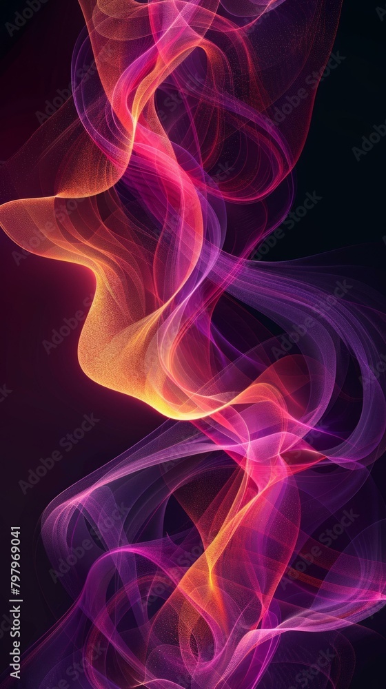 b'Colorful abstract background with vibrant flowing shapes'