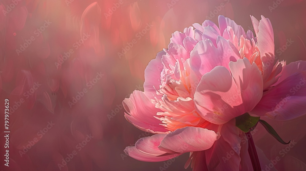 Capture the beauty of a vibrant pink peony blooming in the spring garden embodying the essence of springtime and the wonders of nature Ample space for copy to complement this stunning image Capture the beauty of a vibrant pink peony blooming in the spring garden embodying the essence of springtime and the wonders of nature Ample space for copy to complement this stunning image