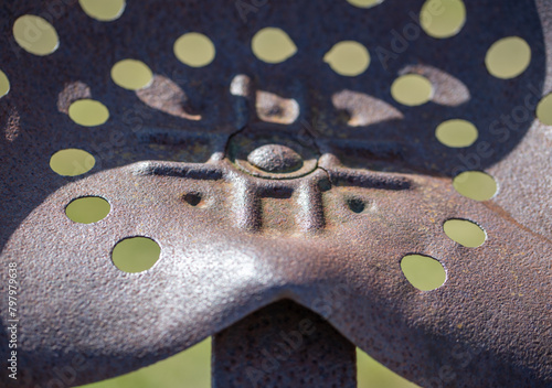 old tractor seat metal