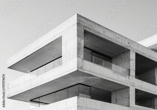 b'Balcony designs: Modern geometric shapes for a unique facade'