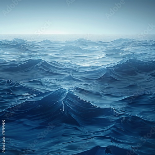 b'Deep blue ocean surface with sunlight reflecting off the waves'