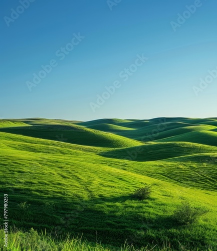 b'Green rolling hills under blue sky' © Adobe Contributor