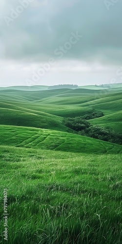b Green rolling hills of Tuscany  Italy 