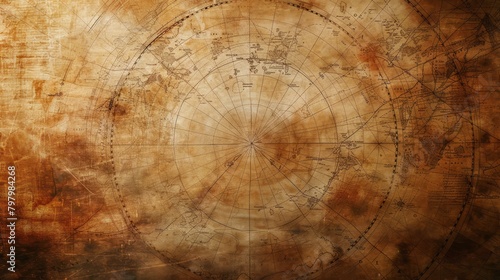 A map of the world with a brown background. The map is old and has a vintage look to it