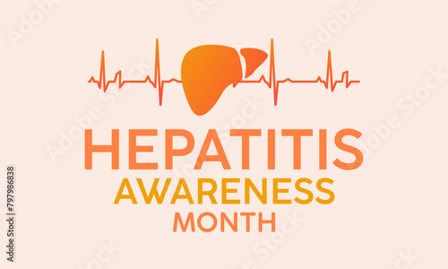 National Hepatitis Testing Day health awareness vector illustration. Disease prevention vector template for banner, card, background.