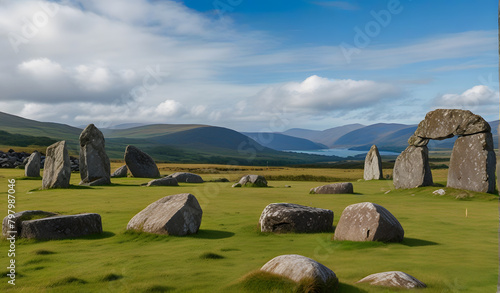 Uragh Stone Circle, Gleninchaquin Park, Co. Kerry, Ireland photo