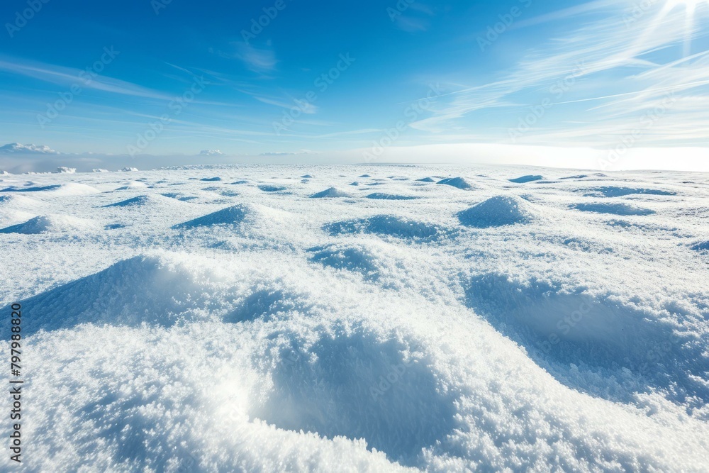 b'Snow-covered mountain landscape with snowdrifts'