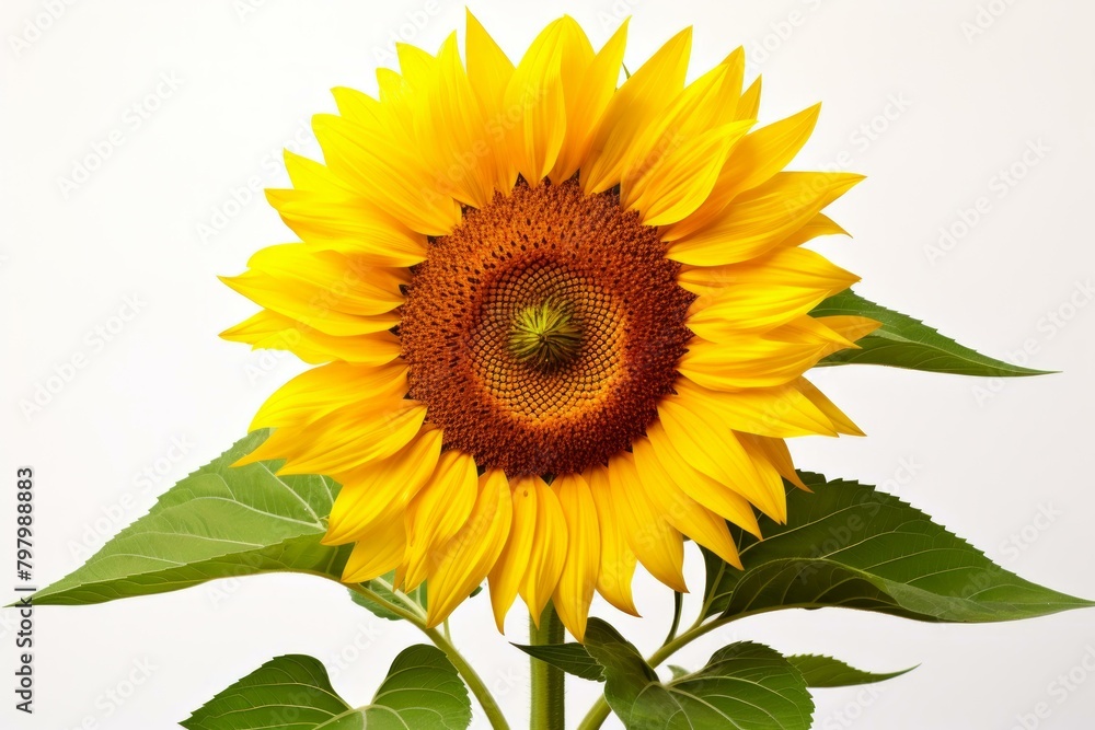 b'A Single Sunflower in Full Bloom'