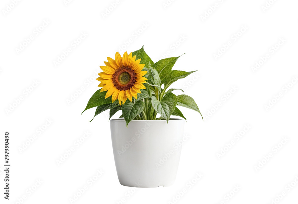 Obraz premium plant in a pot on transparent background