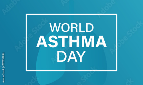 World Asthma Day health awareness vector illustration. Disease prevention vector template for banner, card, background.