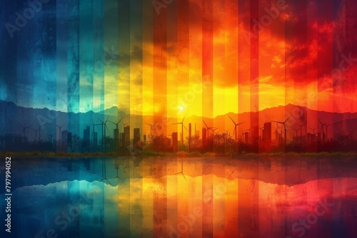 b'Vibrant colors of a renewable energy future'