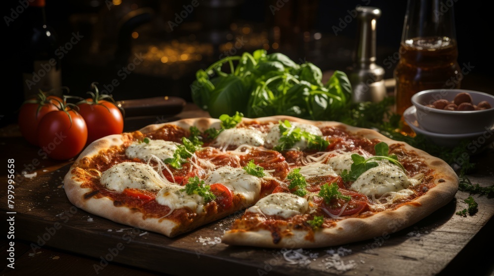 b'half eaten pizza on a wooden table' b'half eaten pizza on a wooden table'