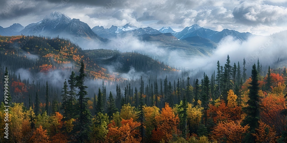Breathtaking view in the mountains of Alaska Breathtaking view in the mountains of Alaska