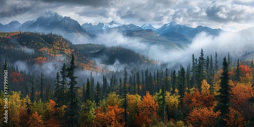 Breathtaking view in the mountains of Alaska