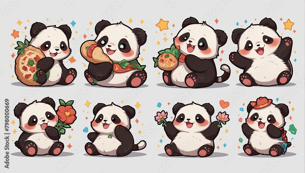 bundle image cute panda emoticon sticker 21 bundle image cute panda emoticon sticker 21