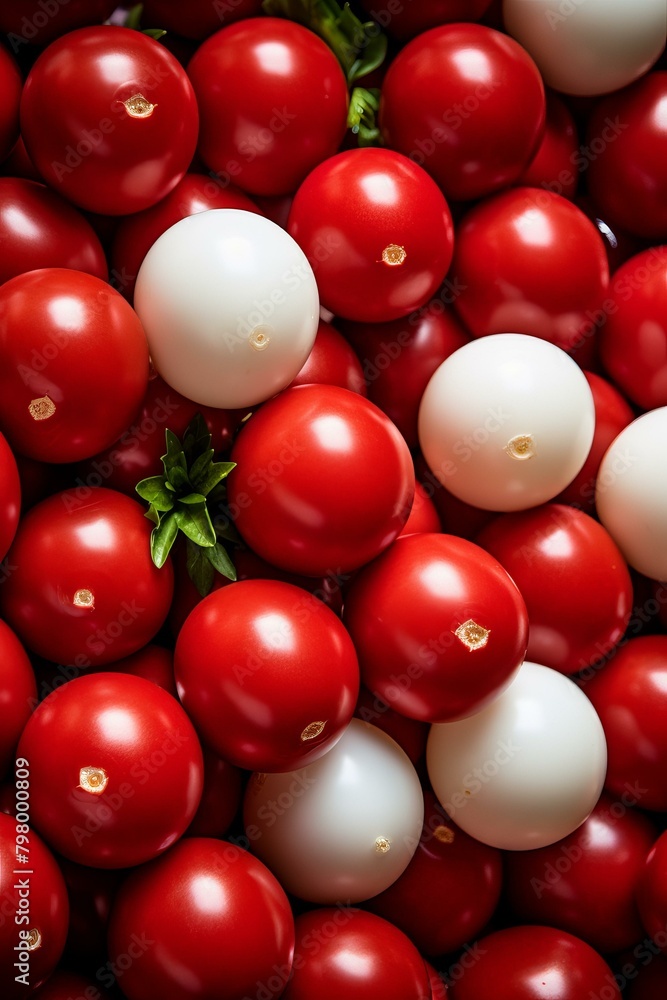 b'Red and white tomatoes' b'Red and white tomatoes'