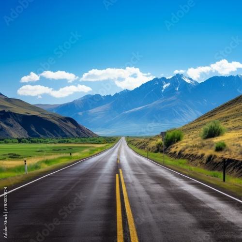 b'Road through the mountains'