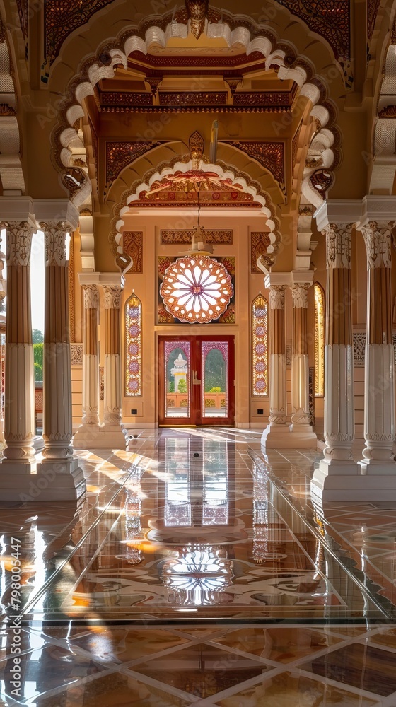 Fototapeta premium New Style Tample interior ,Hindu Tample, Prayer hall