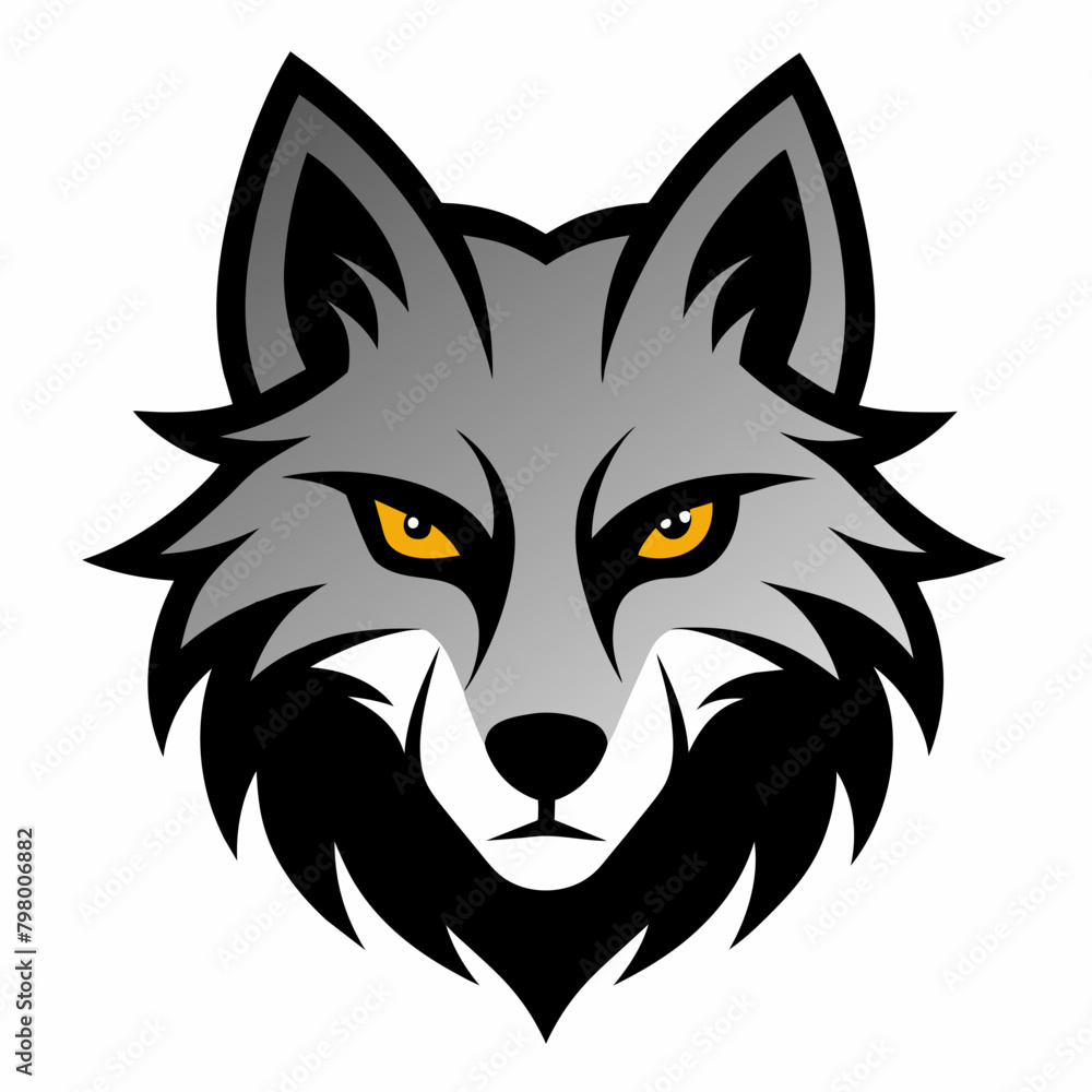 Fototapeta premium wolf head illustration for t-shirt design vector illustration
